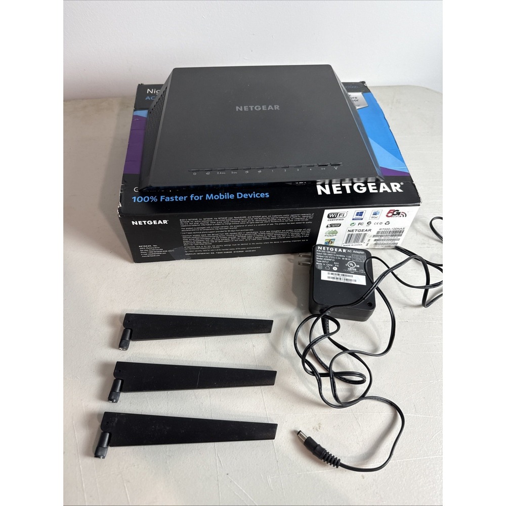 NETGEAR Nighthawk R7000 Smart WiFi Wireless Router AC1900 Gaming Streaming - Picture 2 of 16